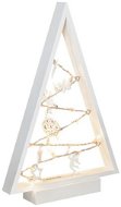 Weihnachtsbeleuchtung LED Holz-Weihnachtsbaum mit Dekorationen, 15LED, Naturholz, 37cm, 2x AA - Vánoční osvětlení