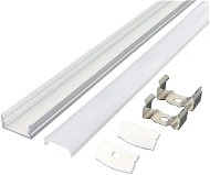 Solight Alumínium LED szalag profil 1, 17x8 mm, tejfehér diffúzor, 1 m - Keret