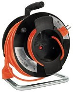 Solight Trommelverlängerungskabel, 1 Steckdose, 50m, orangefarbenes Kabel, 3x 1,5mm2 - Verlängerungskabel