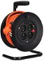 Solight Extension Lead on Reel, 4 Sockets, 15m, Orange Cable, 3x 1,0mm² - Extension Cable