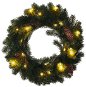 Solight Weihnachtskranz, Durchmesser 40cm, 15x LED, IP44, 3x AA, Timer - Weihnachtsdekoration