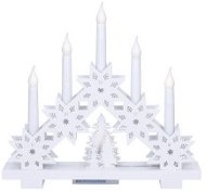 Solight LED vianočný svietnik s hviezdami, 30 cm, 5× LED, 2× AA - Vianočná dekorácia