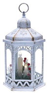 Solight LED Christmas lantern, white, 33cm, 3x LED candle, 3x AAA - Lantern