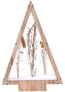 Solight LED-Weihnachtsdekoration aus Holz, verschneite Winterblumen, 37 cm, 2x AA - Weihnachtsdekoration