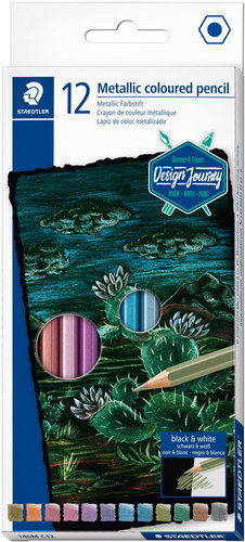 STAEDTLER Design Journey - metálszínek, 12 szín - Színes ceruza - Fő fotó