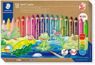 STAEDTLER Noris junior jumbo 3 in 1 - 18 colours with brush and sharpener - Coloured Pencils