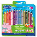 STAEDTLER Peppa Pig Noris junior jumbo 3 v 1, 12 barev