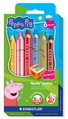 STAEDTLER Peppa Pig Noris junior jumbo 3 v 1, 6 barev
