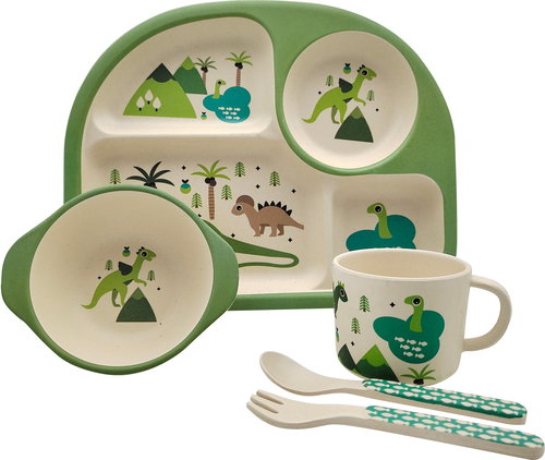 Dutio Bamboo K11205/559 - Dino - Children's Dining Set - Main image