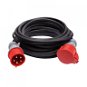 Solight hosszabbító kábel - aljzat, 15 m, 400 V / 32 A, fekete, gumi kábel H05RR-F 5G 2,5 mm2 - Hosszabbító kábel