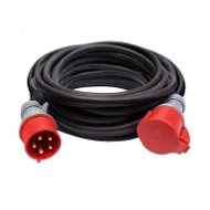 Solight hosszabbító vezeték - aljzat, 20 m, 400 V / 16 A, fekete, gumi kábel H05RR-F 5G 2,5 mm2 - Hosszabbító kábel