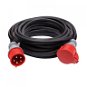 Solight Extension Lead - Coupling, 25m, 400V/16A, Black, Rubber Cable H05RR-F 5G 2.5mm2 - Extension Cable
