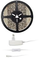 Solight LED light strip with tester, 5m, set with 12V adapter, 4,8W/m, IP65, warm white - LED Light Strip