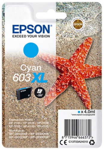 Epson 603XL Cyan Hauptbild Epson 603XL Cyan - Druckerpatrone - Hauptbild