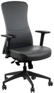Swivel chair KENTON Grey PU with extended seat - Office Chair
