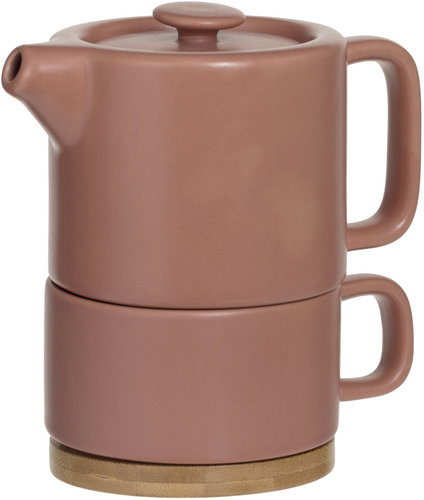 Secret de Gourmet Teapot with cup NATURAL, 800 ml, terracotta - Tea Set - Main image