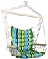SEDCO Závěsné křeslo Strips/color s opěrkami zelená-modrá-žlutá - Hanging Chair