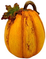 SEIZIS Polyresinová dýně s lístkem 8,2 × 10,5 cm, oranžová - Decoration