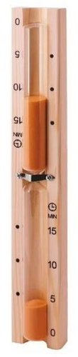 SENTIOTEC Hourglass for sauna - orange sand, 15 min - Sauna Hourglass - Main image