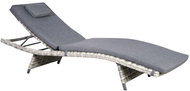 SenS-Line Garden lounger Rick, round, grey artificial rattan, aluminium - Garden Lounger