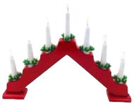 Pyramida červená, 7 žárovek - do zásuvky - Vánoční svícen