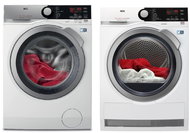 AEG ProSteam L7FEE68SC + AEG AbsoluteCare T8DBE68SC - Washer Dryer Set