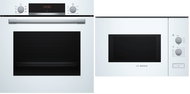 BOSCH HBA533BW1 + BOSCH BFL550MW0 - Built-in Oven & Microwave Set