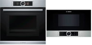 BOSCH HMG6764S1 + BOSCH BFL634GS1 - Built-in Oven & Microwave Set