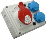 SEZ-CZ Mini-socket switchgear Praktik, IP 54, 1 × 3253, 2 × 230 V - Socket