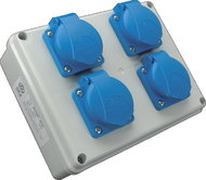 SEZ-CZ Mini-socket switchboard Praktik, IP 54, 4 × 230 V, 16 A - Socket