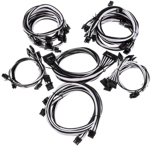 Super Flower Sleeve Cable Kit Pro - Black / White - Charging Cable Set - Main image