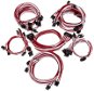 Super Flower Sleeve Cable kit Pro - bílý/červený - Ein Satz von Ladekabeln 
