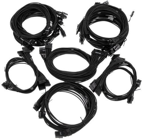 Super Flower Sleeve Cable Kit Pro - black - Charging Cable Set - Main image