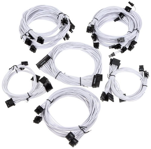 Super Flower Sleeve Cable Kit Pro - White - Charging Cable Set - Main image