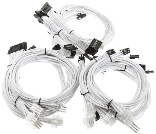 Super Flower Sleeve Cable Kit - White - Charging Cable Set - Main image
