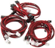Super Flower Sleeve Cable Kit - Black / Red - Charging Cable Set