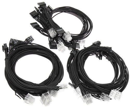 Super Flower Sleeve Cable Kit - black - Charging Cable Set - Main image