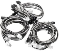 Super Flower Sleeve Cable Kit - Black / White - Charging Cable Set