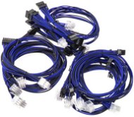 Super Flower Sleeve Cable Kit - Black / Blue - Charging Cable Set