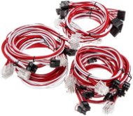 Super Flower Sleeve Cable Kit - White / Red - Charging Cable Set