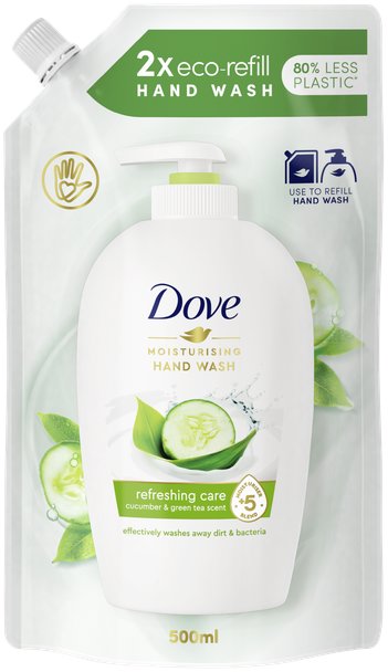 DOVE Go Fresh Cucumber & Green Tea Hand Wash Refill (500 ml)