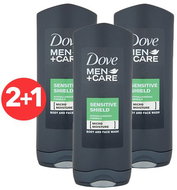 DOVE Men+Care Sensitive Shield 3× 400 ml - Sprchový gel