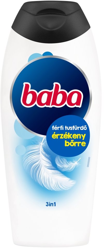 BABA férfi tusfürdő érzékeny bőrre 3in1 400 ml