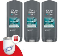 DOVE Triopack Men+Care Eukaliptusz és mentol 400 ml - Tusfürdő