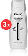 STR8 Detox Power, 3 × 400 ml - Shower Gel