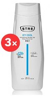 STR8 Icy Cool 3 × 400 ml - Men's Shower Gel