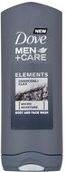 Dove Men + Care Charcoal & Clay sprchovací gél na telo a tvár pre mužov 400 ml - Sprchový gél