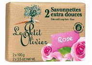 LE PETIT OLIVIER Extra Mild Soap Bars - Rose 2× 100 g - Tuhé mydlo