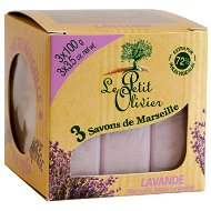 LE PETIT OLIVIER Marseille Soaps Lavender 3× 100 g - Tuhé mydlo