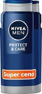 NIVEA MEN Protect & Care Shower Gel 2× 500 ml - Sprchový gél